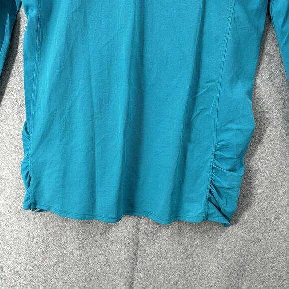 BROOKS Equilibrium Top Women’s Medium Vented Long Sleeve Running 1/2 Zip Blue - Picture 13 of 14